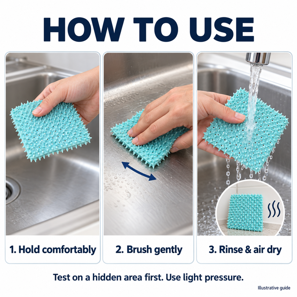 Flexible Palm Cleaning Brush – Blue